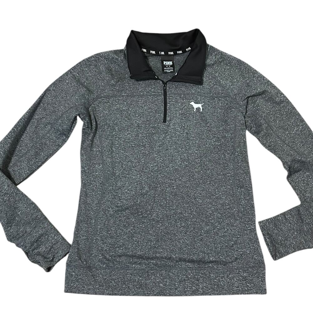 PINK Victoria's Secret | Gray 1/4 Zip Pullover Size Womens Medium